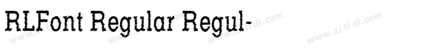 RLFont Regular Regul字体转换